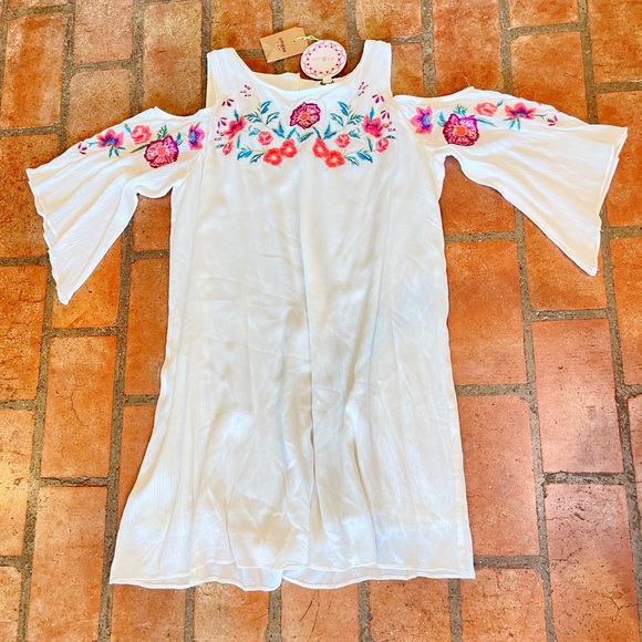 NWT Off Shoulder Floral Embroidered Mini Dress by Umgee. S - Picture 15 of 16